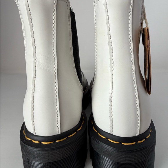 Dr. Martens 2976 Quad White Leather Chelsea Boots Women US 8 Slip Resistant - Picture 4 of 16